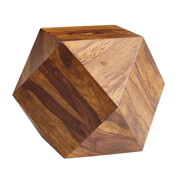 Couchtisch 57 x 42,5 x 57 cm Sheesham Massivholz Sofatisch Modern | Wohnzimmertisch in Diamantform | Holztisch Massiv Wohnzimmer | Echtholz Tisch