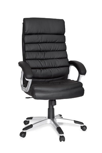 Valencia Bürostuhl Kunstleder Schwarz ergonomisch mit Kopfstütze | Design Chefsessel Schreibtischstuhl mit Wippfunktion | Drehstuhl hohe Rücken-Lehne X-XL 120 kg